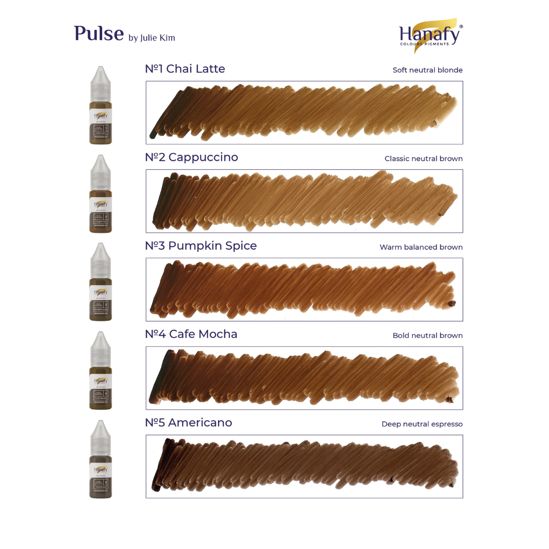 Hanafy - PULSE Brows Pigment Mini Set, 5 x 5ml