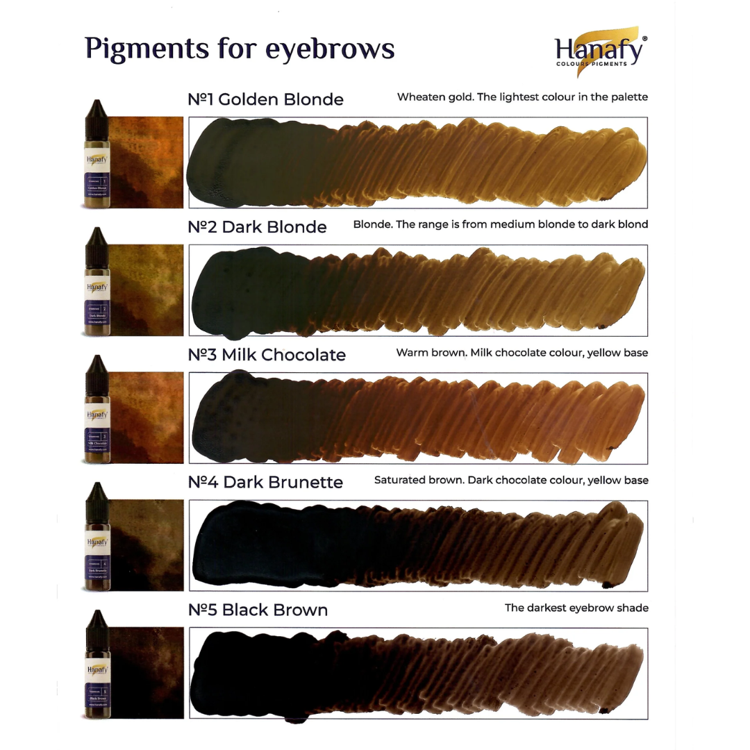 Hanafy - Brow Pigment - N5 Black Brown, 15ml