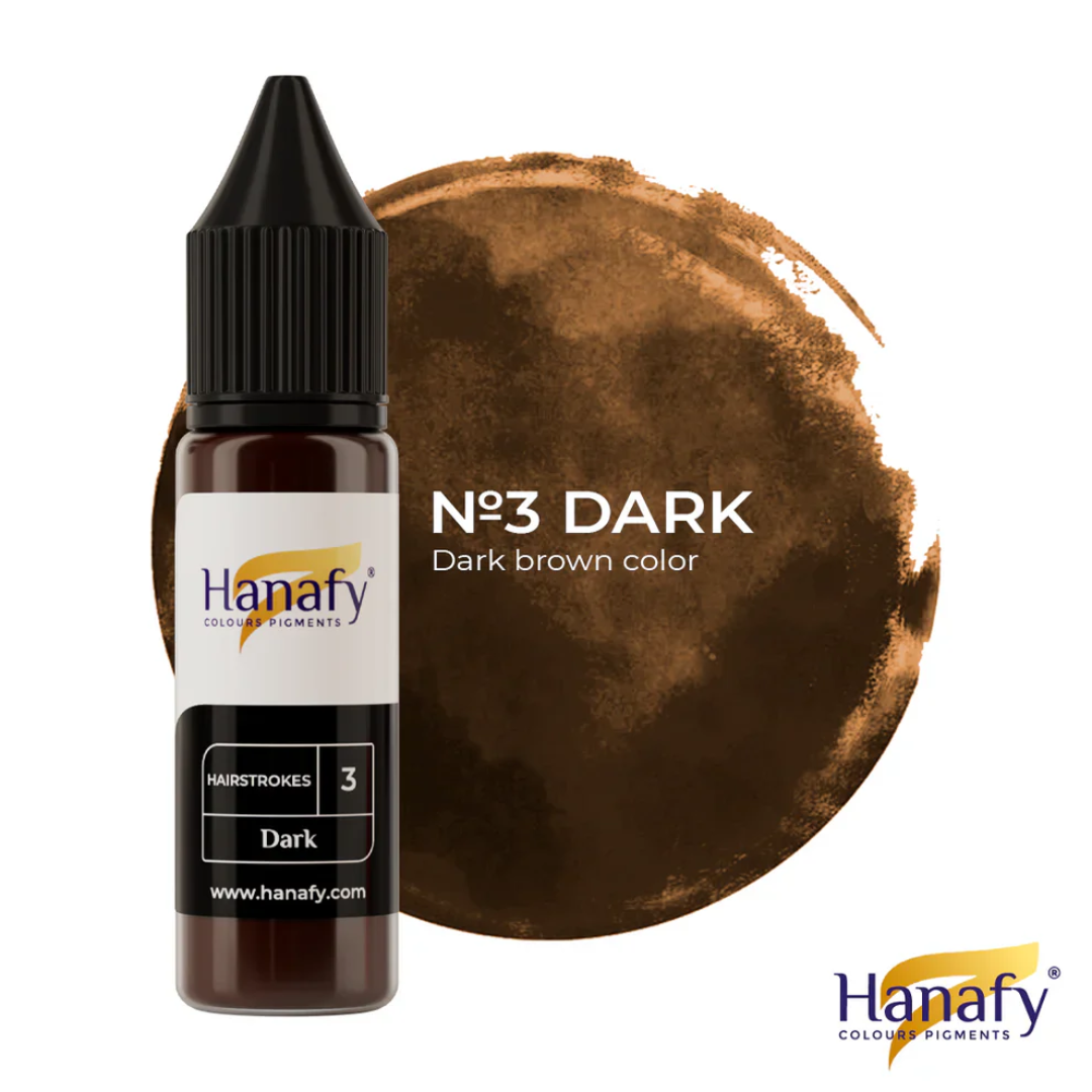 Hanafy - HAIRSTROKES Brow Pigment - No.3 Dark, 15ml