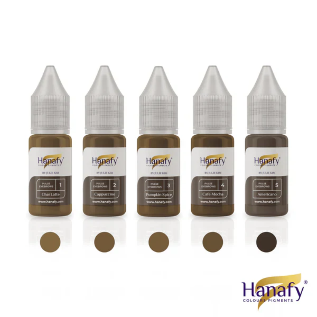 Hanafy - PULSE Brow Pigment Set, 5 x 10ml