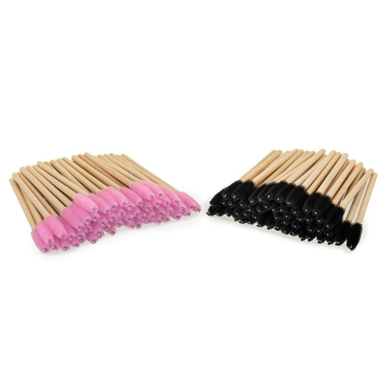 Eco-Friendly Bamboo Mascara Wands - Pink (50pcs)