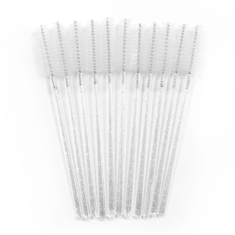 Disposable Glitter Mascara Wands - White (50pcs)