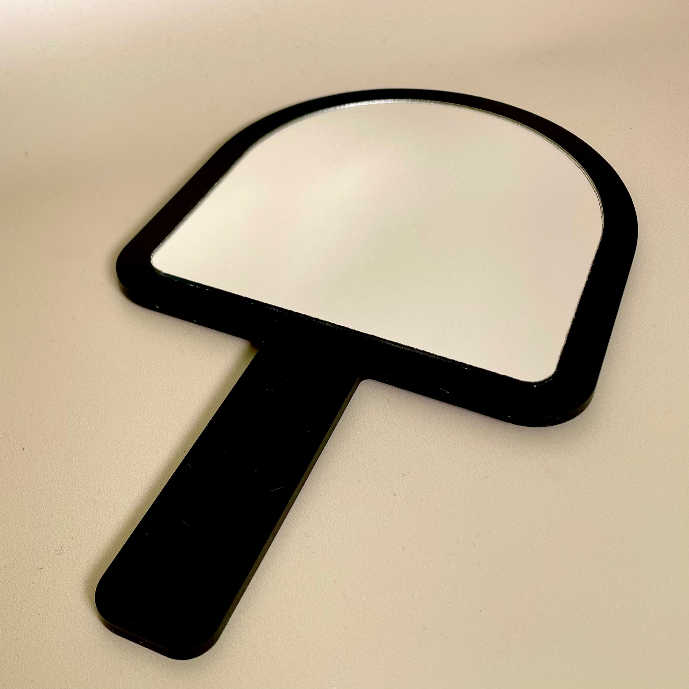 Browshop Handheld Mirror - TOO GLAM TO GIVE A DAMN - Black