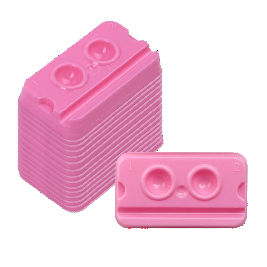 Dental Wells - 2 Well / Pink (50 pcs)