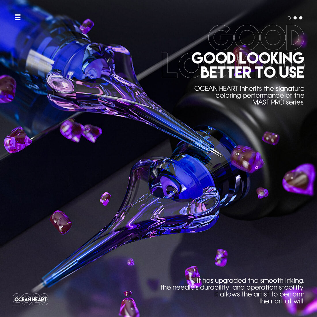 Mast Ocean Heart Cartridges - 1 Round Liner MT (Choose Your Type)