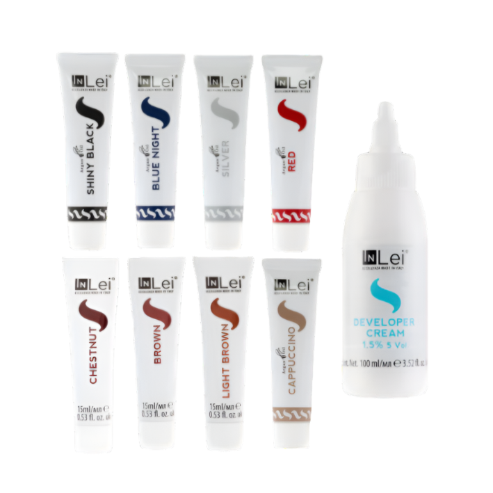 InLei® - Lash & Brow Tint Kit (8 Colours + Developer Cream)