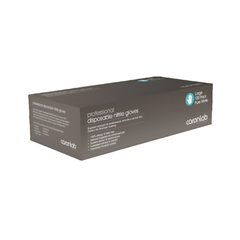 CARONLAB - Nitrile Gloves Powder Free (Black) LARGE