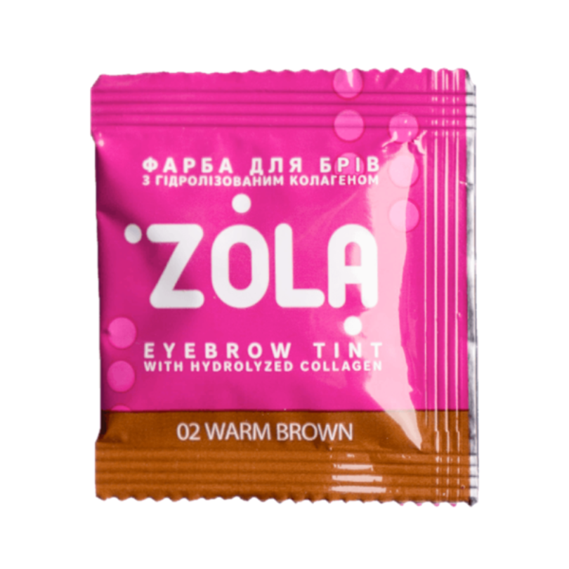 Zola Brow Dye 5ml Sachet - 02 Warm Brown - EXPIRY 1/26