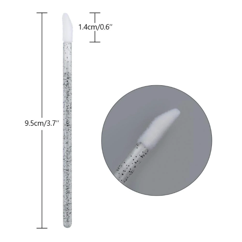 Disposable Lip Applicators - Glitter Black (50pcs)