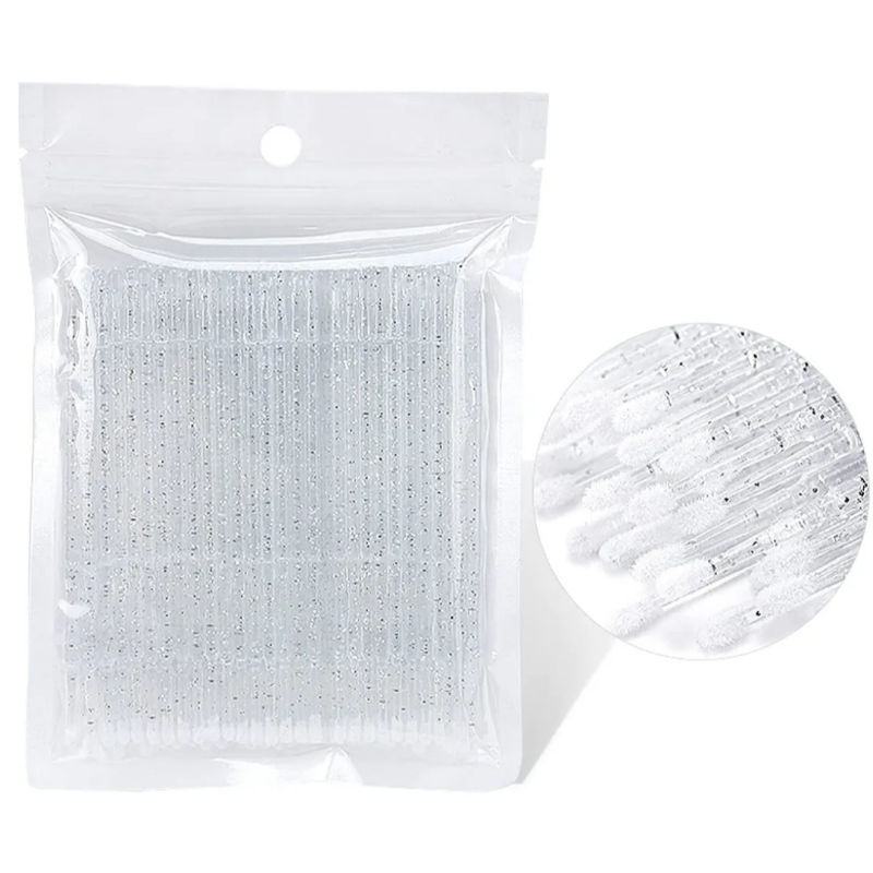 Micro Brushes - Glitter Silver (100pcs)