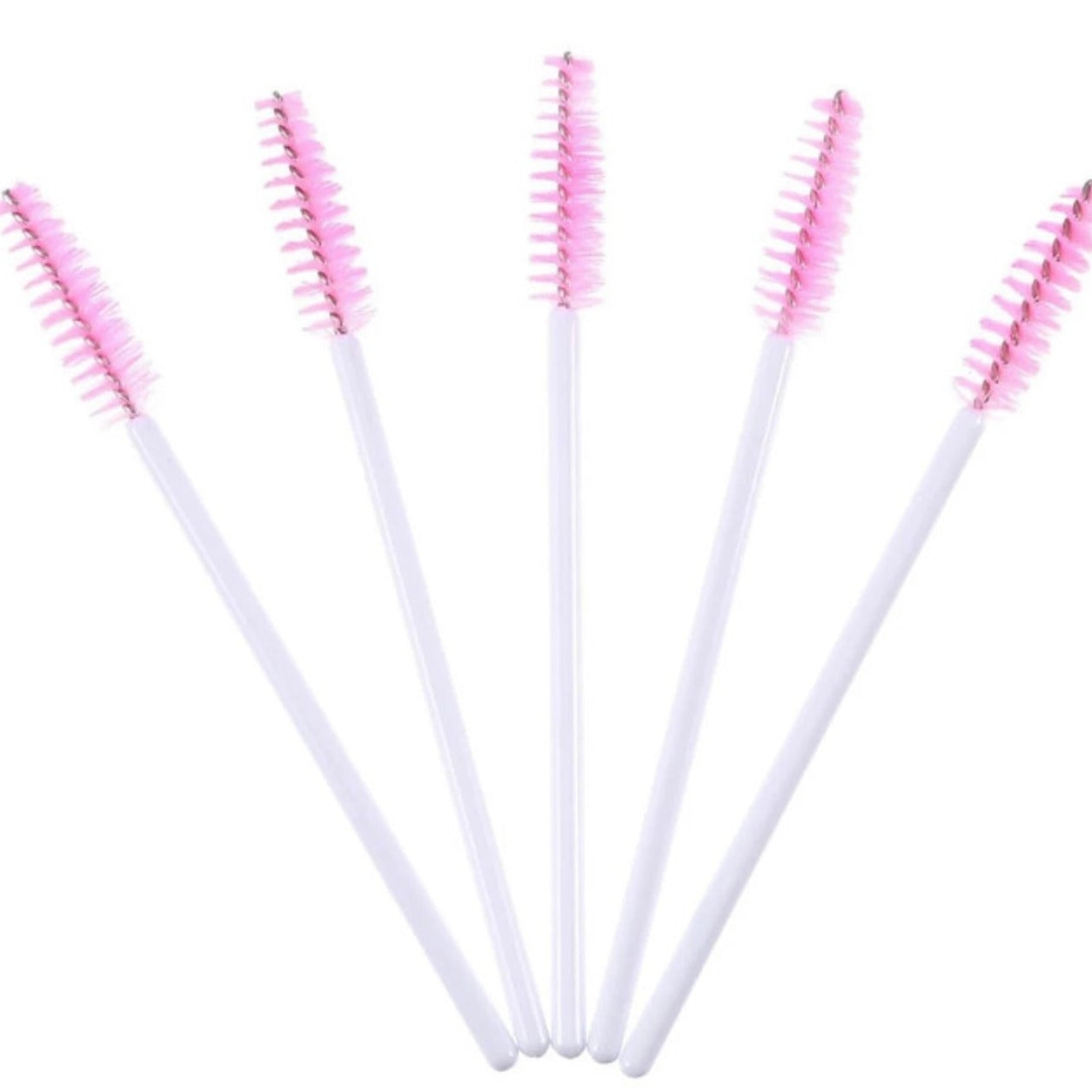 Disposable Mascara Wands - White & Pink (50pcs)