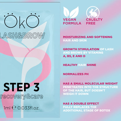 OkO - Lash&amp;Brow Lamination Step 3 Care &amp; Recovery Sachets