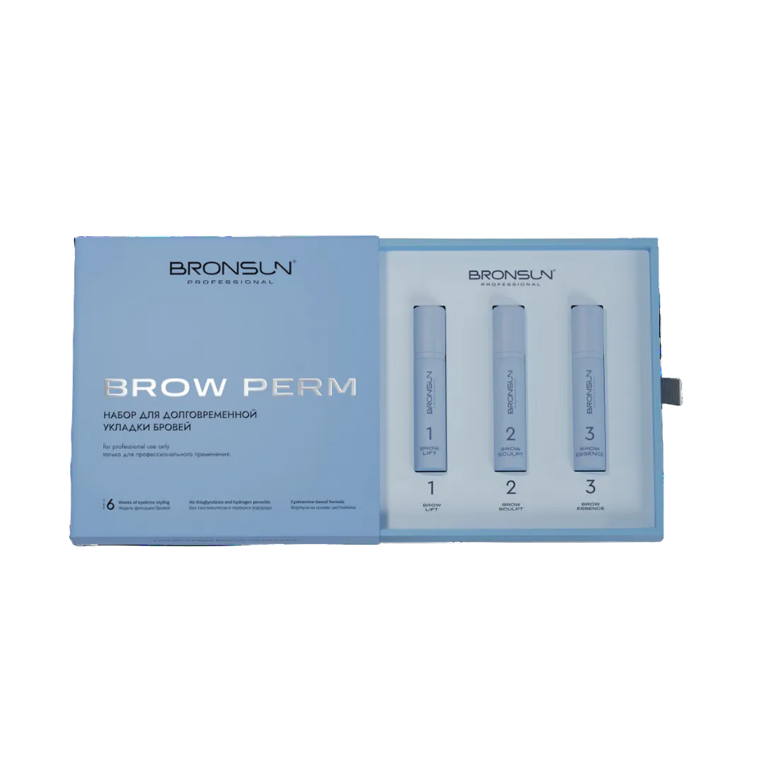 BRONSUN - Long Term Brow Perm Composition Box Set - 3 Steps
