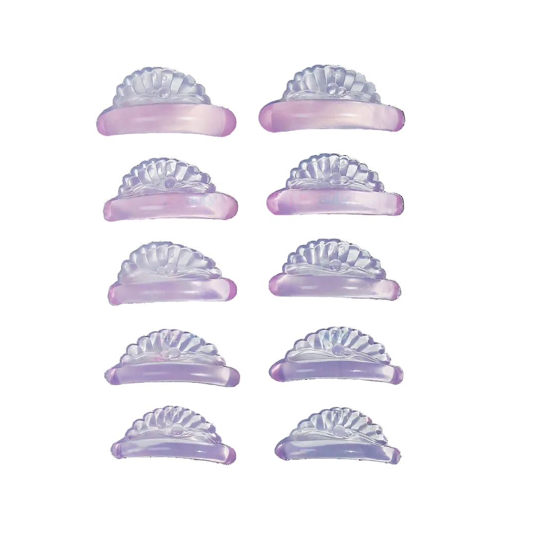 Jelly Shell Lash Lift Shields (5 Pairs) - Pink Glitter