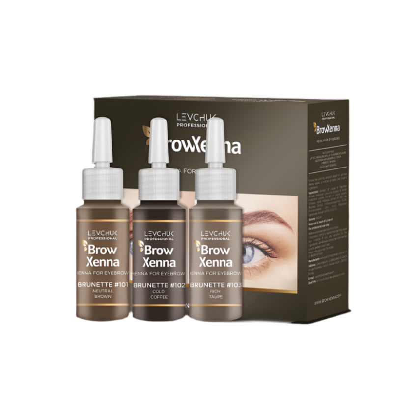 BROW XENNA - Brunette Set, 3 colours (vials)