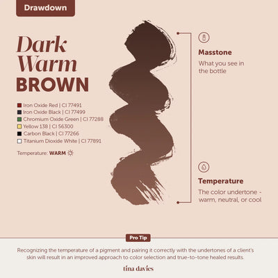 Tina Davies FADE Eyebrow Pigment - Dark Warm Brown 15ml