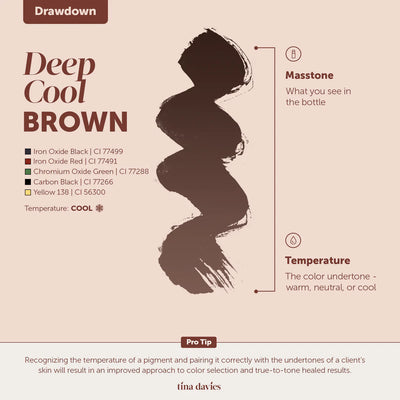 Tina Davies FADE Eyebrow Pigment - Deep Cool Brown 15ml