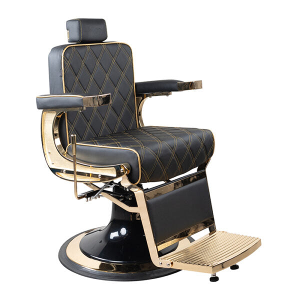 Regal Barber Chair - Black/Gold