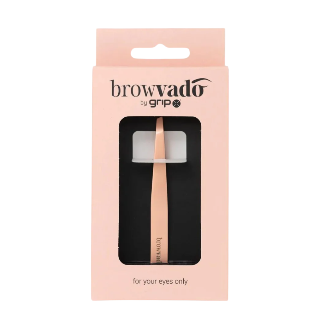 CARONLAB- Browvado Rose Gold Slanted Tweezer