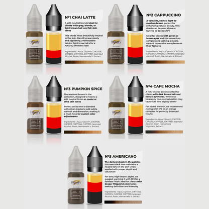 Hanafy - PULSE Brows Pigment Mini Set, 5 x 5ml