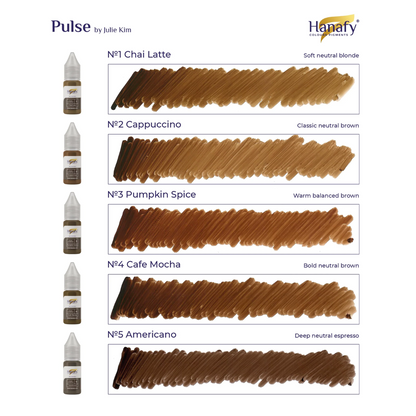 Hanafy - PULSE Brow Pigment Set, 5 x 10ml