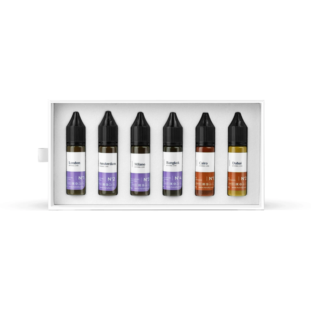 Hanafy - MINERAL Brow Pigment Set, 6 x 15ml