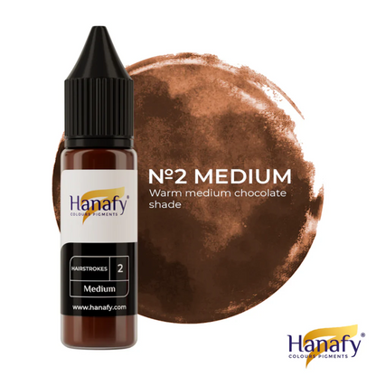Hanafy - HAIRSTROKES Brow Pigment - No.2 Medium, 15ml