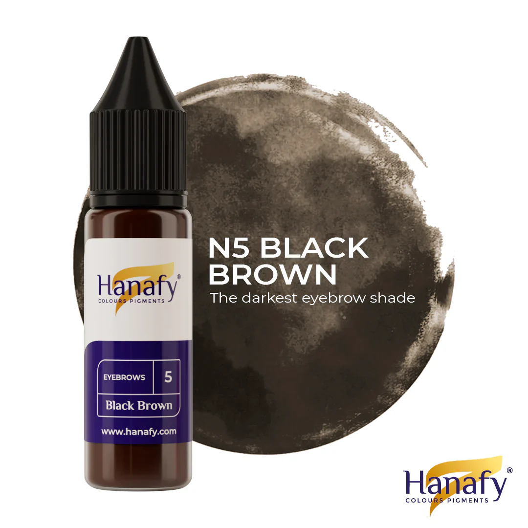 Hanafy - Brow Pigment - N5 Black Brown, 15ml