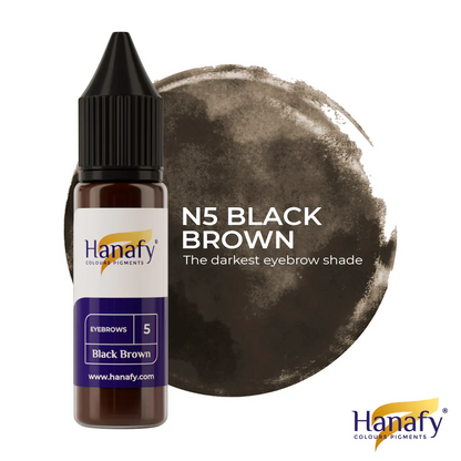 Hanafy - Brow Pigment - N5 Black Brown, 15ml