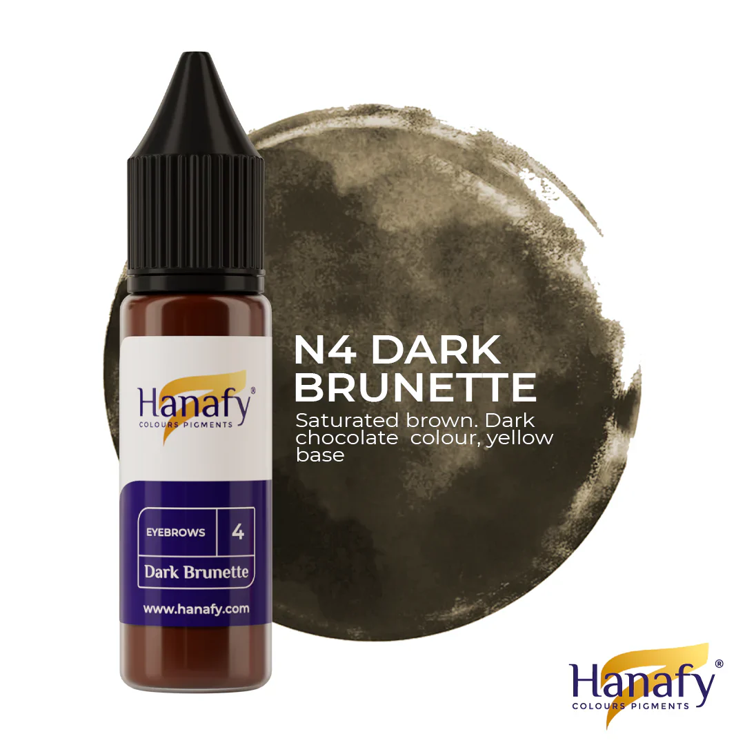 Hanafy - Brow Pigment - N4 Dark Brunette, 15ml