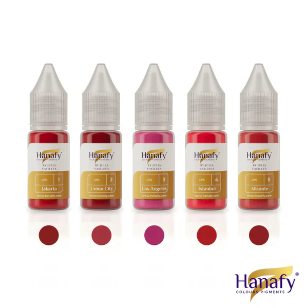 Hanafy - PASSION Lip Pigment Set, 5 x 10ml