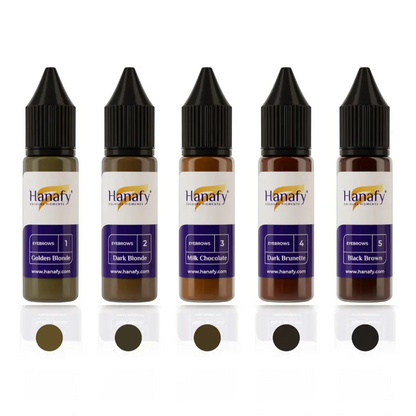 Hanafy - EYEBROW Pigment Set, 5 x 15ml