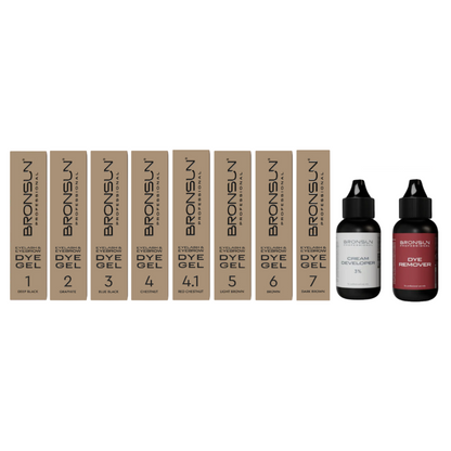 BRONSUN - Hybrid Dye Kit with Developer and Remover - New and Improved Formula
