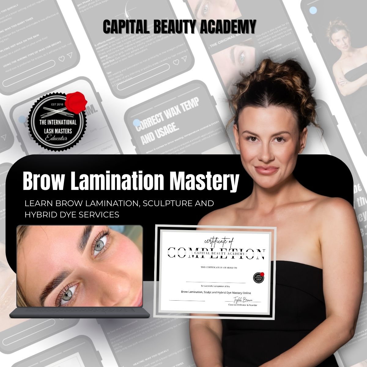 Capital Beauty Academy - Brow Lamination Mastery Online Course