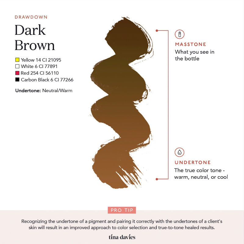 Tina Davies I Love Ink BROW Pigment - Dark Brown 15ml