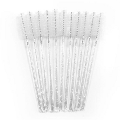 Glitter Mascara Wands/Spoolies - White (50/250/500pcs)