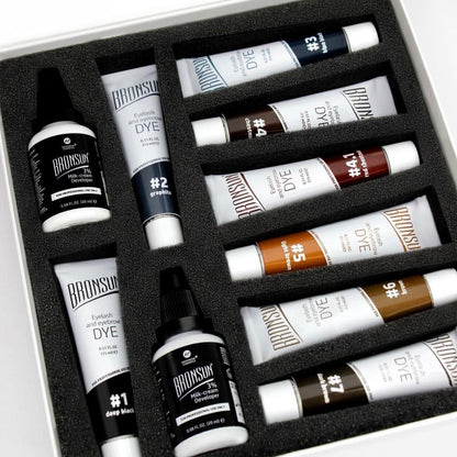 BRONSUN - Hybrid Eyebrow and Eyelash Dye Box Set - All colours + 2 developers!