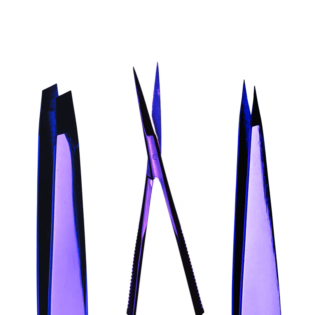 Browshop Professional Tweezer &amp; Scissor Set - Purple Plasma