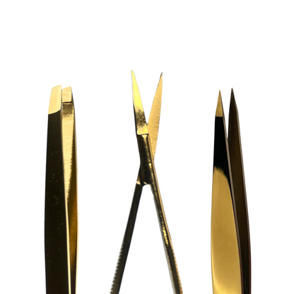 Browshop Professional Tweezer &amp; Scissor Set - Gold