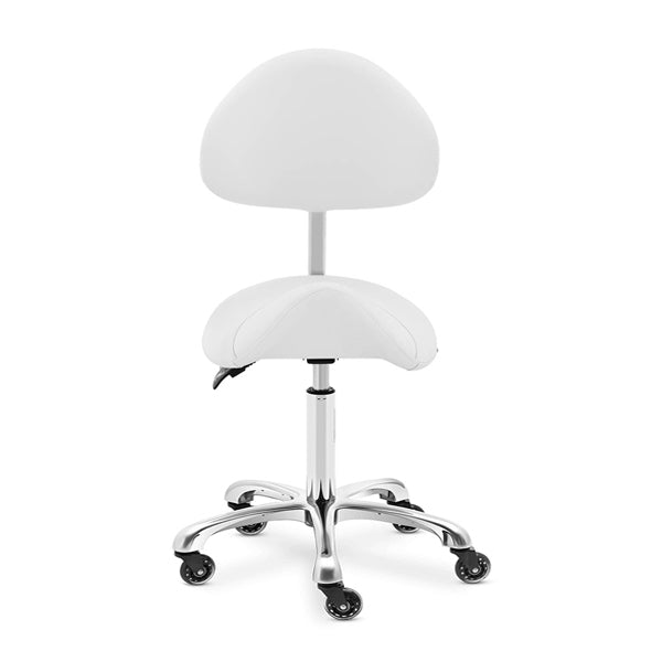 Saddle Medi with Tilt Stool - White