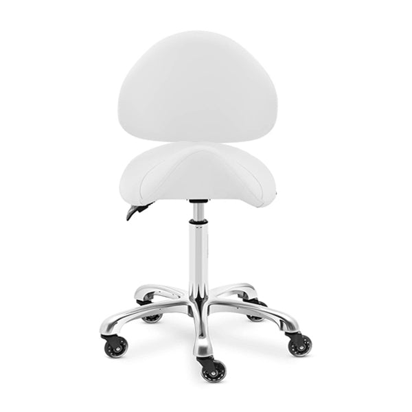 Saddle Medi with Tilt Stool - White