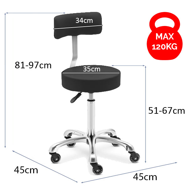 Ultima Medi Stool - Black