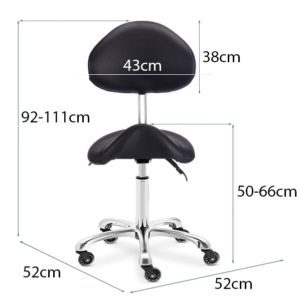 Saddle Medi S2 with Tilt Stool - Black