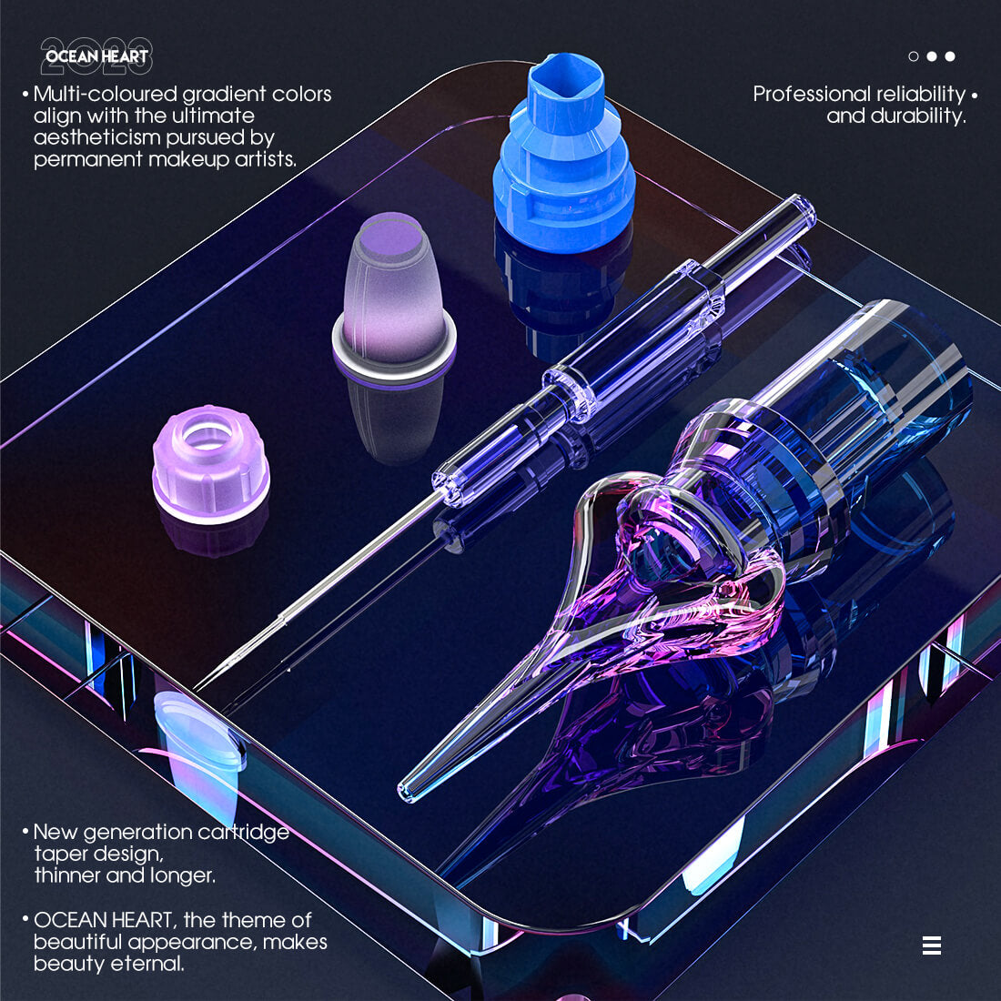Mast Ocean Heart Cartridges - 3 Round Liner (Choose Your Type)