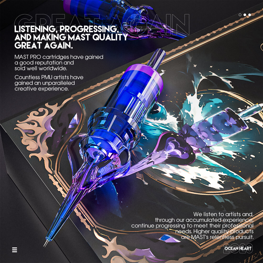 Mast Ocean Heart Cartridges - 1 Round Liner MT (Choose Your Type)