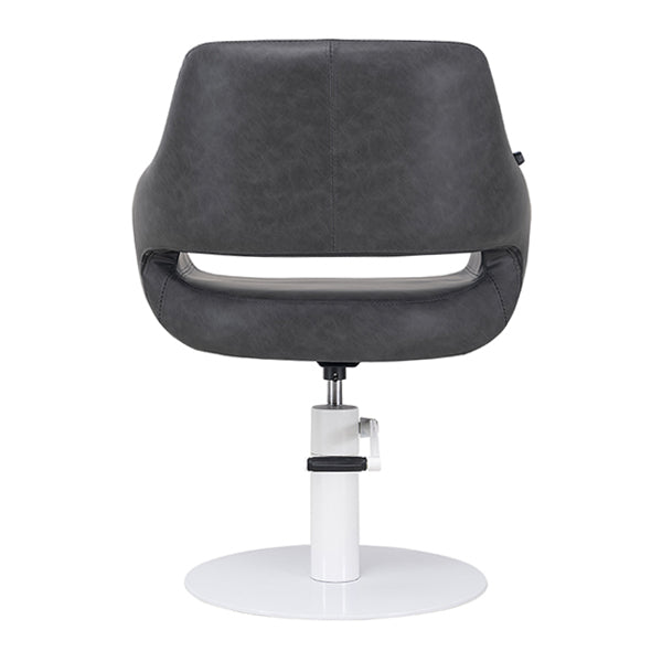 Madison Slate Charcoal Chair - White Round Base