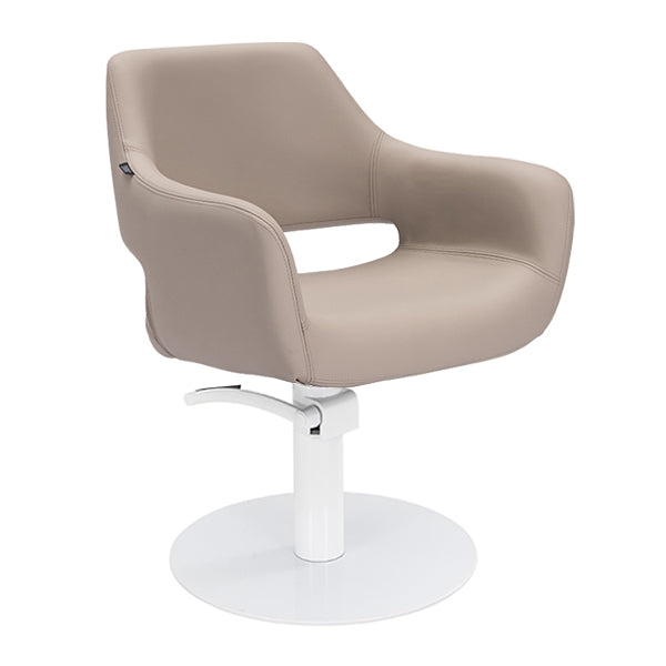 Madison Latte Chair – White Round Base