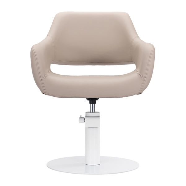 Madison Latte Chair – White Round Base