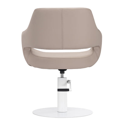 Madison Latte Chair – White Round Base