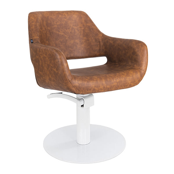 Madison Tan Chair – White Round Base